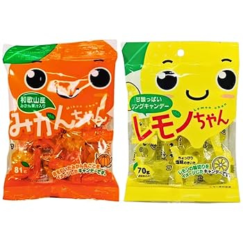 Amazon.co.jp: 川口製菓 みかんちゃん 81g 1袋 レモンちゃん